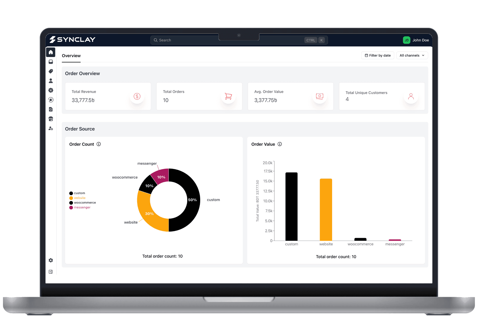 Synclay dashboard preview